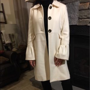 Old Navy Off-White Wool Blend Coat Size M